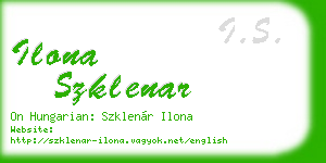 ilona szklenar business card